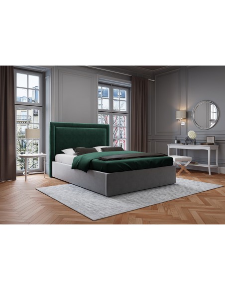 Tête De Lit En Velours, Couleur Vert Bouteille, Primevere, Marque Mazzini Sofas