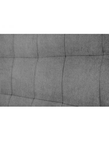 Tête de lit capitonnée en tissu OBED motif carré grise 140 x 120 cm