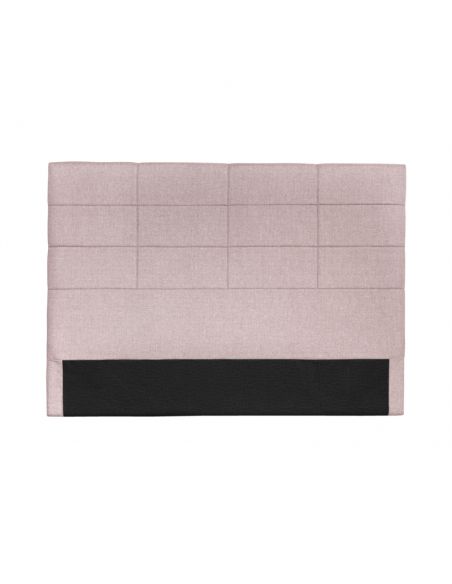 Tête de lit OBED aspect quadrillé en tissu Vieux rose
