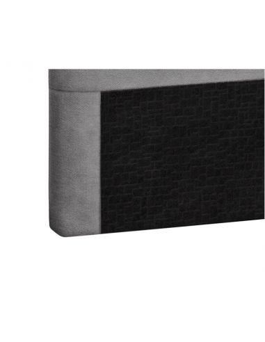 Tête de lit OBED aspect quadrillé en tissu gris