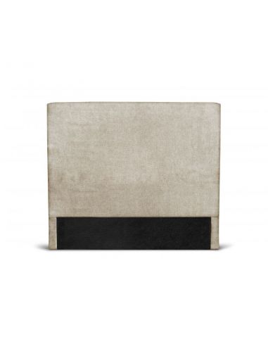 Tête de lit en tissu OBED motif uni couleur beige 140 x 120 cm