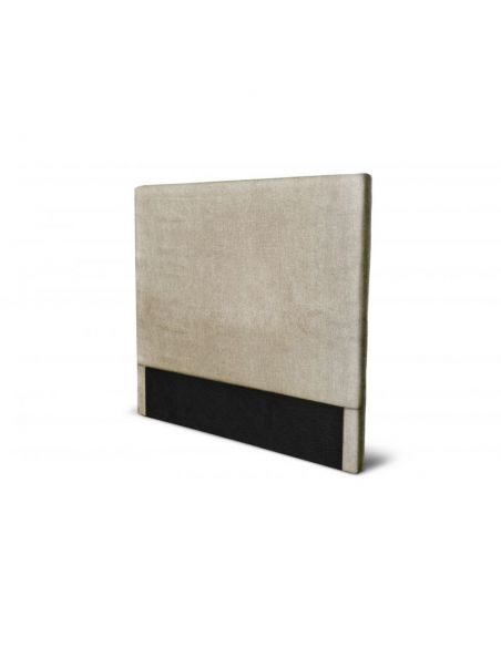 Tête de lit en tissu OBED motif uni couleur beige 140 x 120 cm