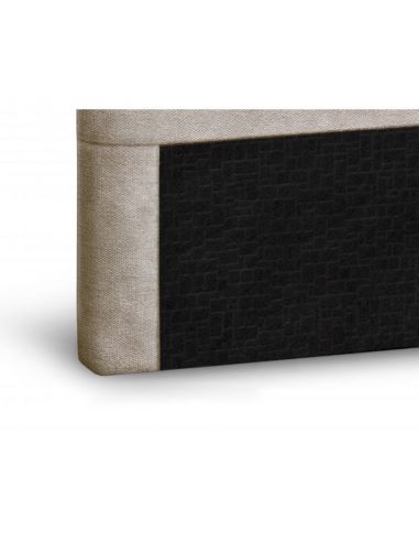Tête de lit en tissu OBED motif uni couleur beige 140 x 120 cm