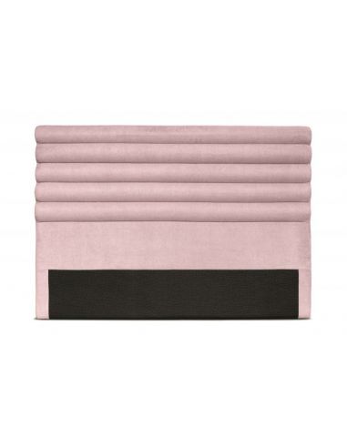 Tête de lit capitonnée en tissu OBED aspect bombé vert d'eau 160 x 120 cm