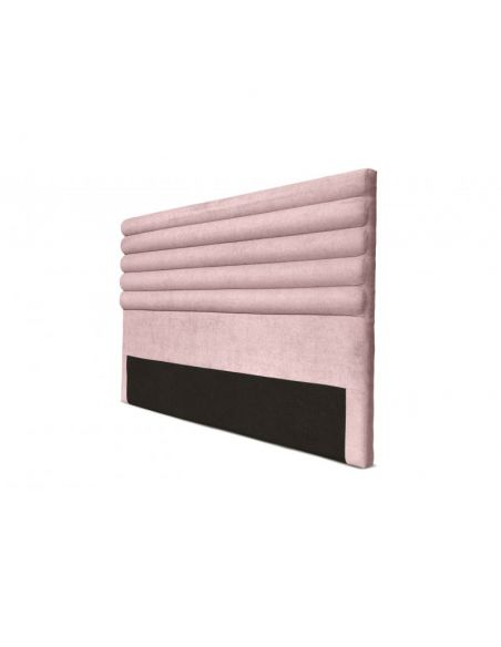 Tête de lit capitonnée en tissu OBED aspect bombé vert d'eau 160 x 120 cm