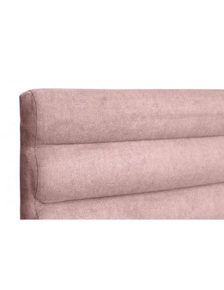 Tête de lit capitonnée en tissu OBED aspect bombé vert d'eau 160 x 120 cm
