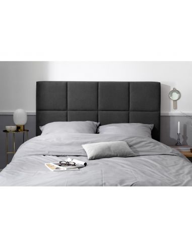 Tête De Lit en Tissu Structurel, Noir, Begonia, Marque Mazzini Sofas