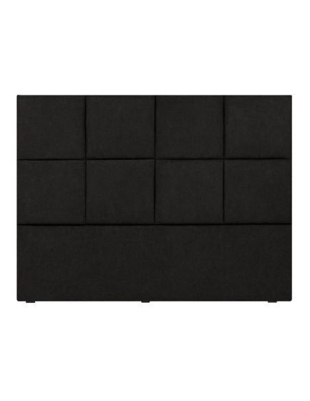 Tête De Lit en Tissu Structurel, Noir, Begonia, Marque Mazzini Sofas