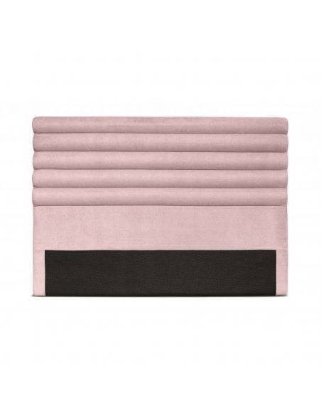 Tête de lit capitonnée en tissu OBED aspect bombé vert d'eau 160 x 120 cm