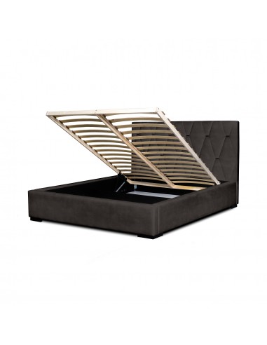 Tête de lit et Sommier DELIA Gris Anthracite