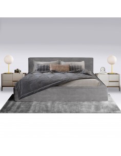 Tête de lit et Sommier ALMA GRIS ASH 2