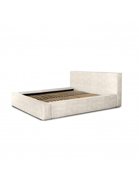 Tête de lit et Sommier ALMA BLANC PERLE