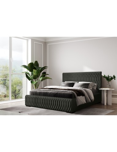 Tête de lit et Sommier VENEZIA ANTHRACITE