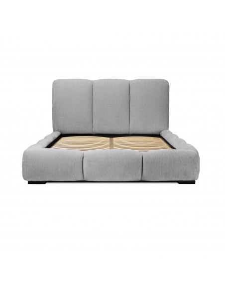 Tête de lit et Sommier ALLURE GRIS CLAIR