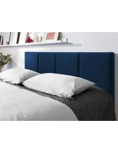 Lit Coffre en Velours Avec Tête de Lit, Couleur Bleu Roi, Pyla, Marque Micadoni 2