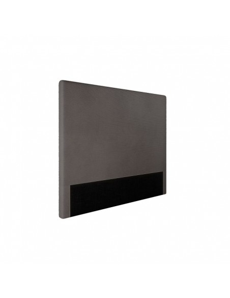 TETE DE LIT VELOURS COTELE LAUREL GRIS FONCE