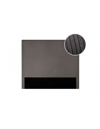 TETE DE LIT VELOURS COTELE LAUREL GRIS FONCE