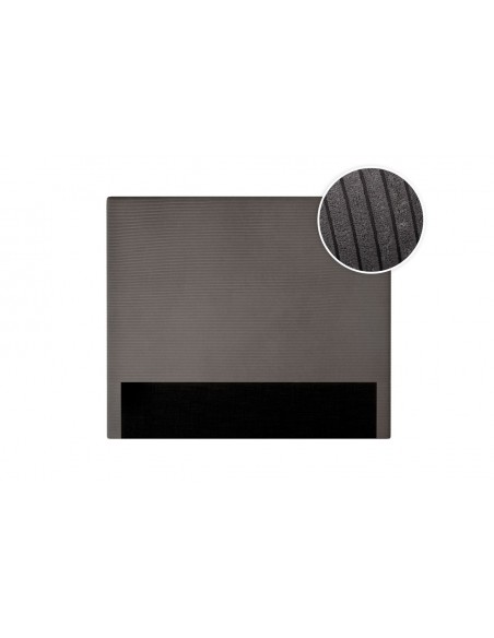 TETE DE LIT VELOURS COTELE LAUREL GRIS FONCE
