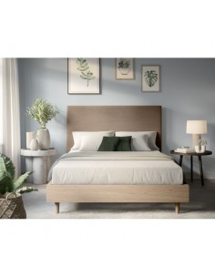 TETE DE LIT VELOURS COTELE LAUREL TAUPE 2