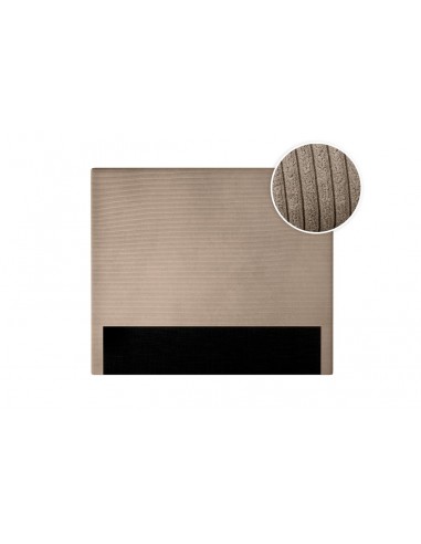 TETE DE LIT VELOURS COTELE LAUREL TAUPE