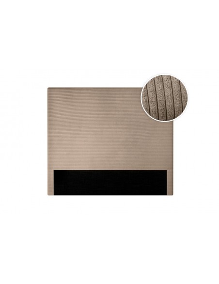 TETE DE LIT VELOURS COTELE LAUREL TAUPE