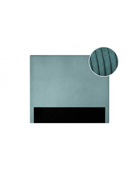 TETE DE LIT VELOURS COTELE LAUREL BLEU CLAIR