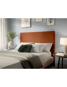 TETE DE LIT VELOURS COTELE LAUREL TERRACOTA 2
