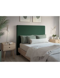 TETE DE LIT TISSU BOUCLETTES LAUREL VERT FONCE 2
