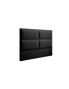 Tête De Lit En Velours, Couleur Noir, Lara, Marque Milo Casa 2