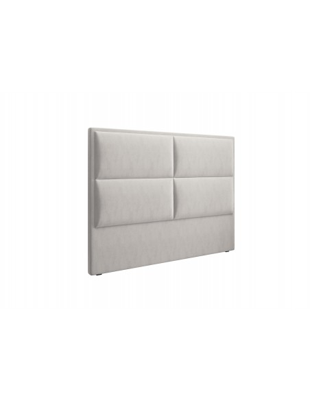Tête De Lit En Velours, Couleur Beige, Lara, Marque Milo Casa