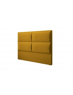 Tête De Lit En Velours, Couleur Jaune, Lara, Marque Milo Casa 2