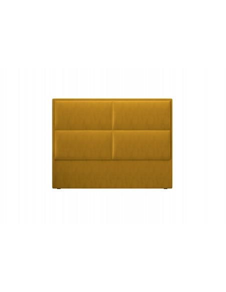 Tête De Lit En Velours, Couleur Jaune, Lara, Marque Milo Casa