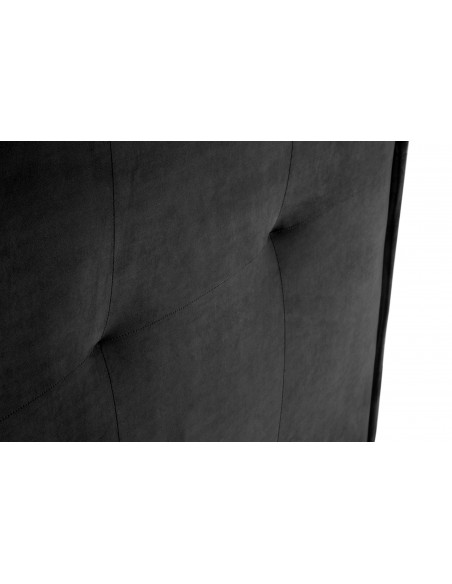 Tête De Lit En Velours, Couleur Noir, Monica, Marque Milo Casa