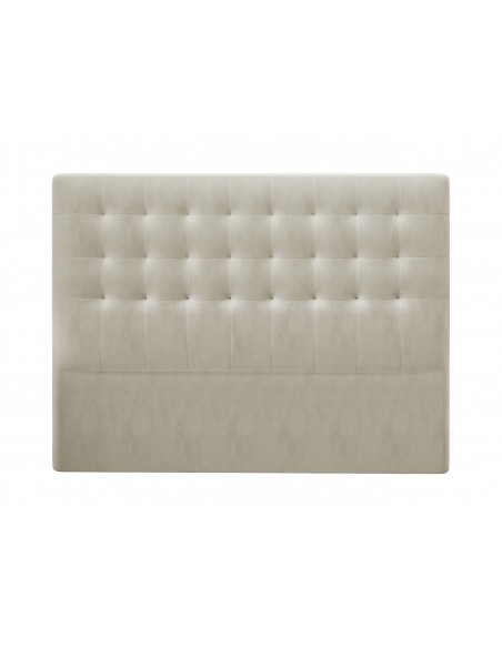 Tête De Lit En Velours, Couleur Beige, Athena, Marque Windsor & Co
