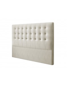 Tête De Lit En Velours, Couleur Beige, Athena, Marque Windsor & Co 2