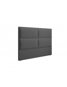 Tête De Lit En Velours, Couleur Gris Foncé, Lara, Marque Milo Casa 2