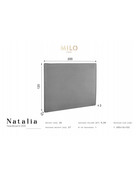 Tête De Lit En Velours, Couleur Pétrole, Natalia, Marque Milo Casa