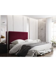 Tête De Lit En Velours, Couleur Bordeaux, Natalia, Marque Milo Casa 2