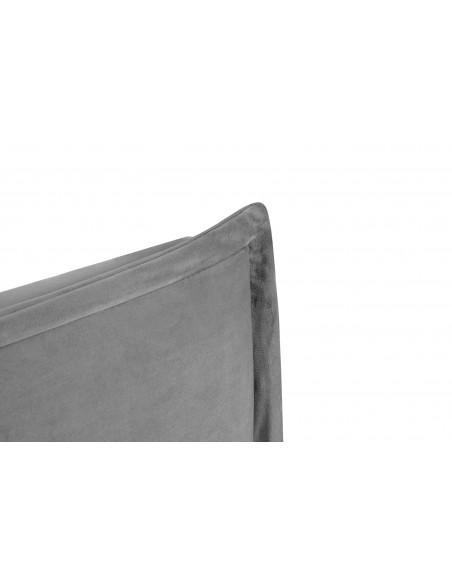 Tête De Lit En Velours, Couleur Gris Clair, Monica, Marque Milo Casa