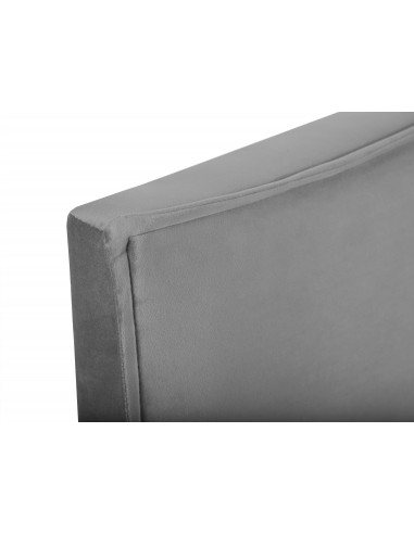 Tête De Lit En Velours, Couleur Gris Clair, Natalia, Marque Milo Casa