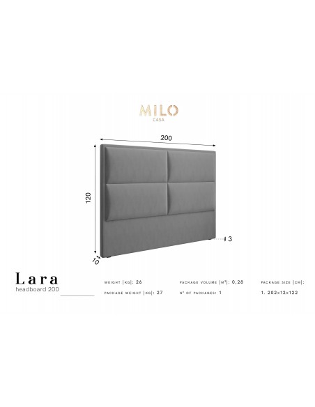 Tête De Lit En Velours, Couleur Vert Bouteille, Lara, Marque Milo Casa