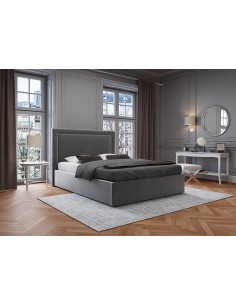 Tête De Lit En Velours, Couleur Gris Foncé, Primevere, Marque Mazzini Sofas 2